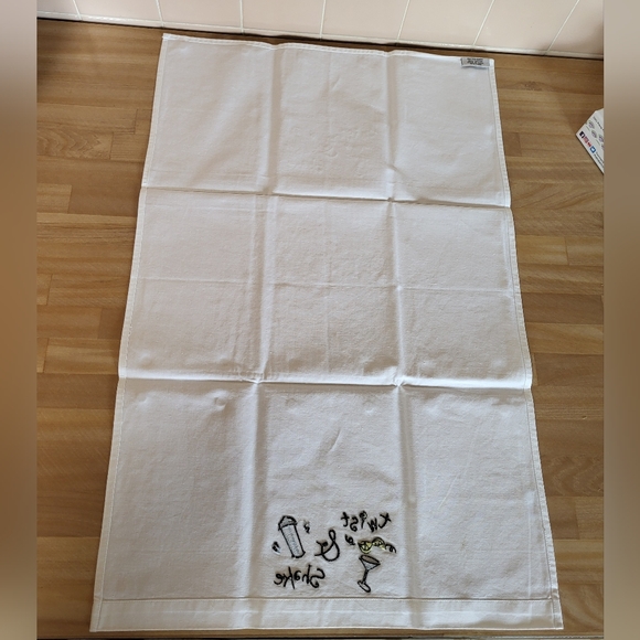 Pottery Barn Twist & Shake Vintage Cotton Bar Towel Cocktails - Picture 5 of 11